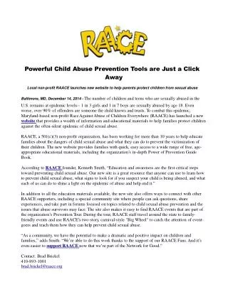 Powerful Child Abuse Prevention Tools are Just a Click Away