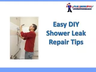 Easy DIY Shower Leak Repair Tips