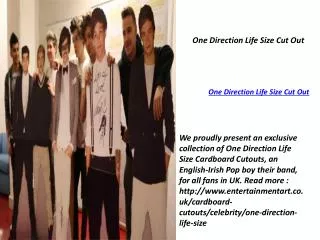 One Direction Life Size Cut Out