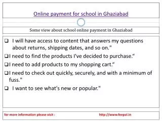 Basic categories of Internet online payment for school in Gh
