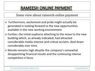 Most user perceptions of the characteristics of rameesh onli