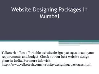 Website Designing Packages in Mumbai