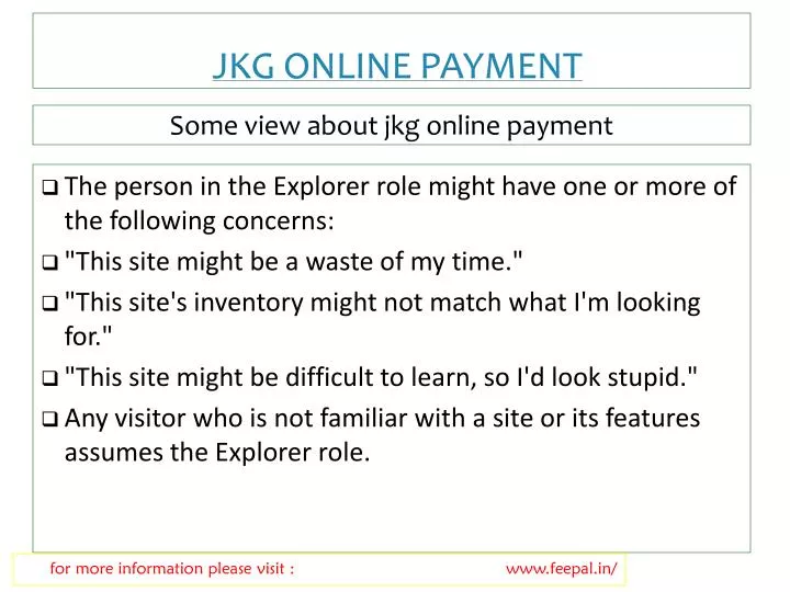 jkg online payment