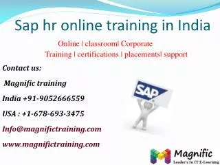 sap hr online training in india