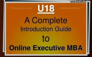 Online executive mba complete guide - U18 distance education
