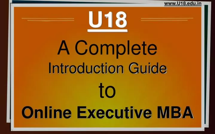 a complete introduction guide to online executive mba
