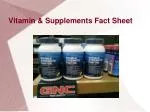 Vitamin & Supplements Facts Sheet - slide 1