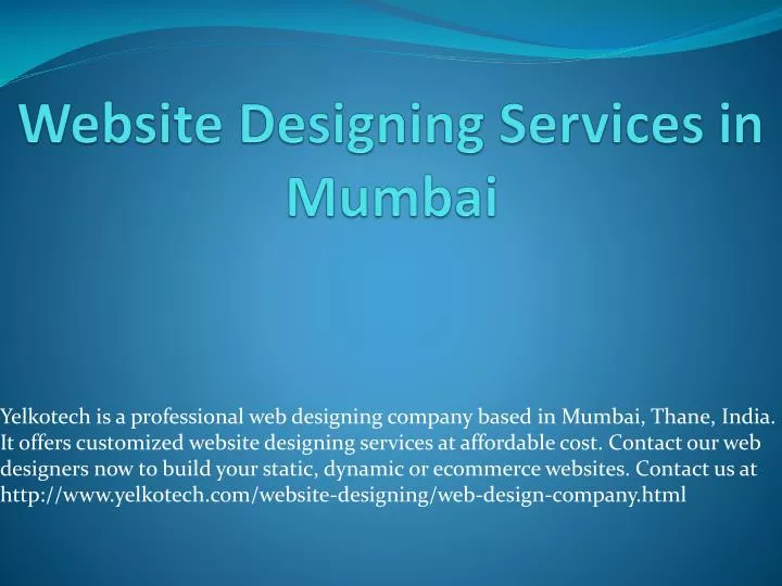website designing services in mumbai