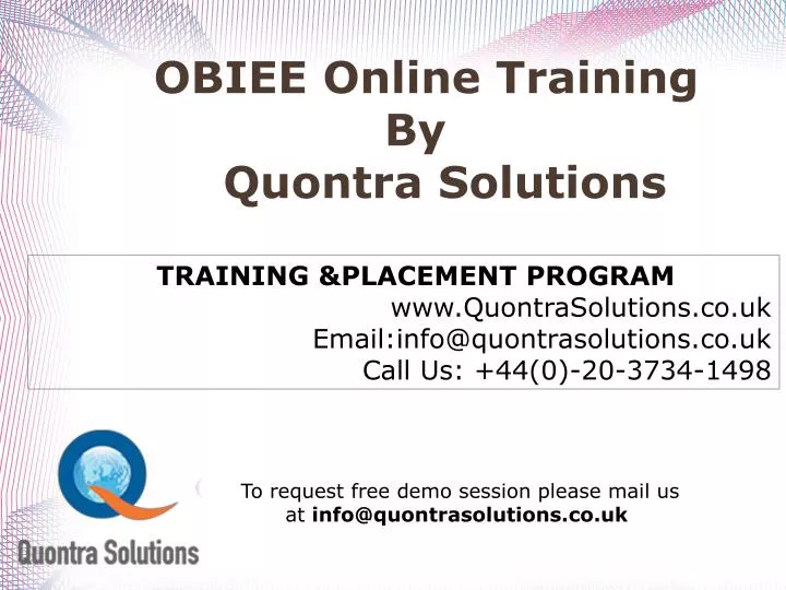 obiee online training by quontra solutions