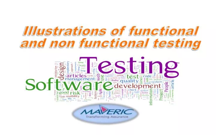 illustrations of functional and non functional testing
