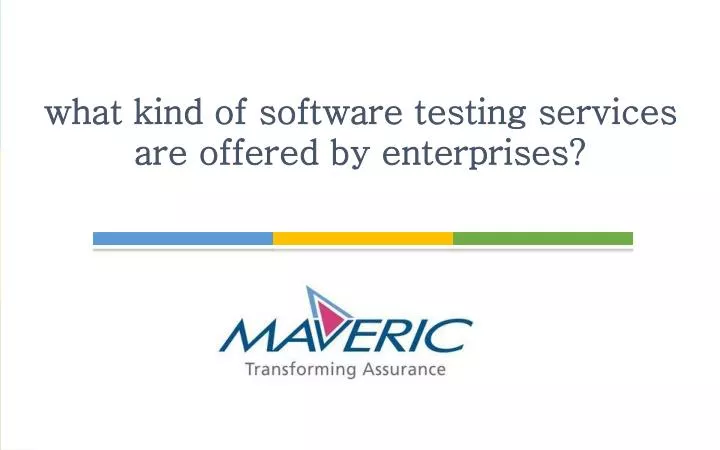 what kind of software testing services are offered by enterprises