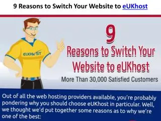 9 Reasons to Host Your Website With eUKhost