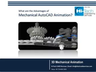 What are the Advantages of Mechanical AutoCAD Animation?