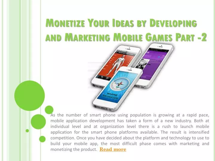 monetize your ideas by developing and marketing mobile games part 2