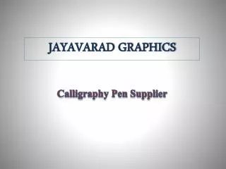 Calligraphy Pen Supplier