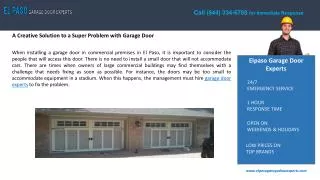 Residential Garage Door Repair Elpaso