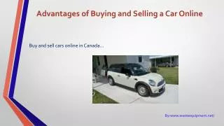 Advantages of Buying and Selling a Car Online