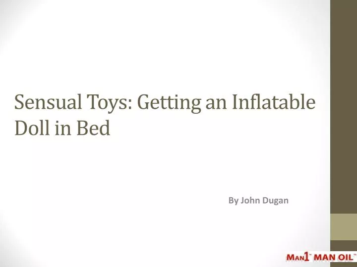 sensual toys getting an inflatable doll in bed