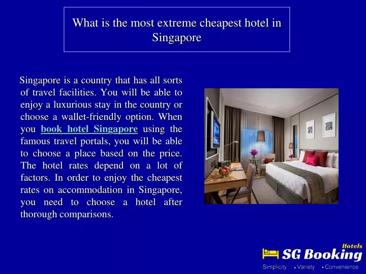 what is the most extreme cheapest hotel in singapore