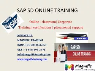 SAP SD ONLINE TRAINING IN USA