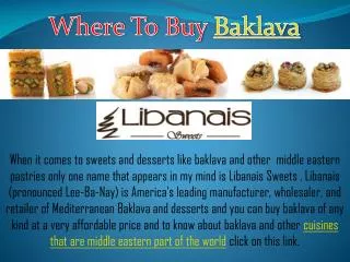 Where To Buy Baklava