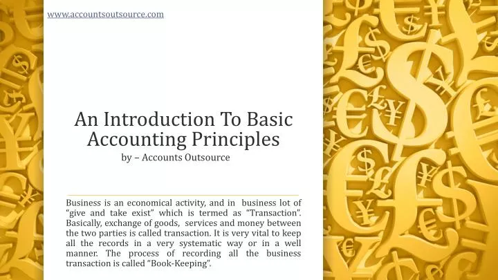 an introduction to basic accounting principles