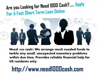 Small Loans Bad Credit- $1000 Loans For Bad Credit Holders