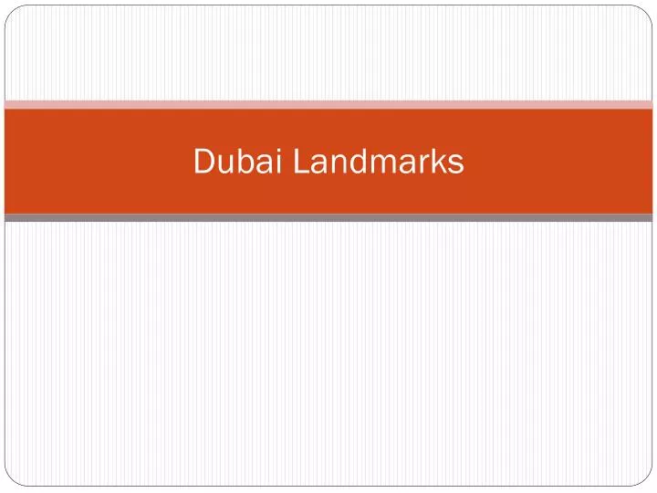 dubai landmarks