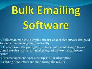 Bulk Emailing Software