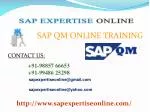 Sap qm online training - slide 1