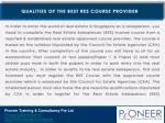 Qualities of the Best RES Course Provider - slide 1