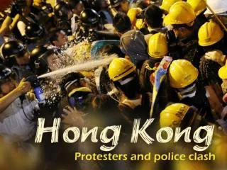 Hong Kong protesters and police clash