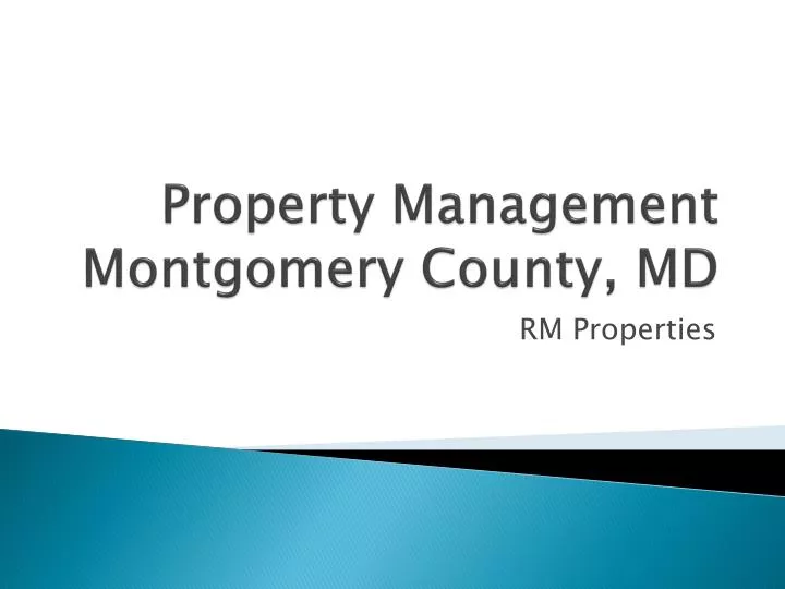 property management montgomery county md