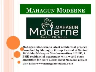 Apartment for sale in Mahagun Moderne at Sector 78 Noida