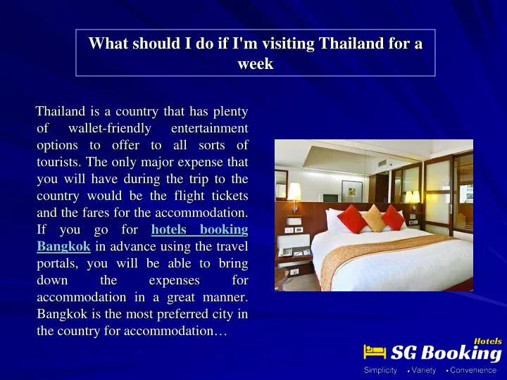 what should i do if i m visiting thailand for a week