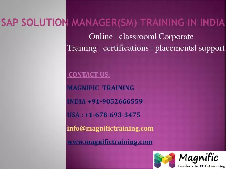 sap solution manager sm training in india