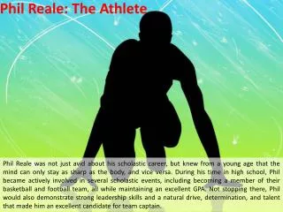Phil Reale: The Athlete