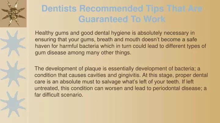 dentists recommended tips that are guaranteed to work