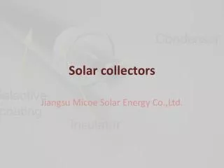 Jiangsu Micoe Solar collectors