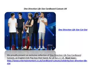One Direction Cardboard Cutouts UK
