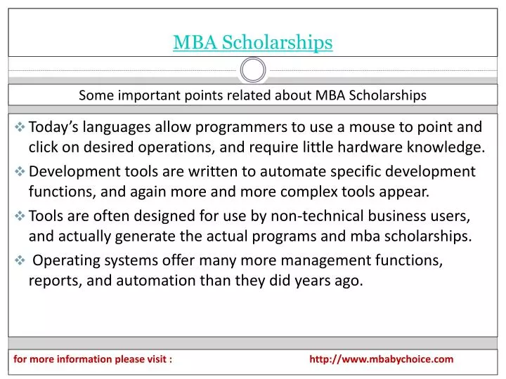 mba scholarships