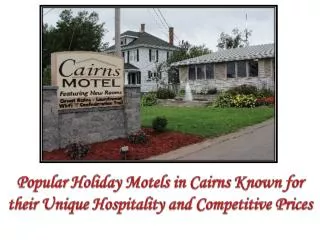 Popular Holiday Motels in Cairns