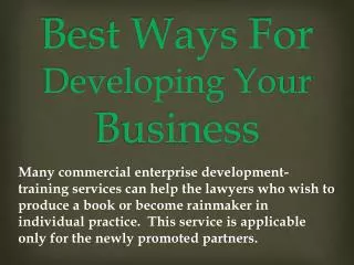 Best Ways For Developing Your Business