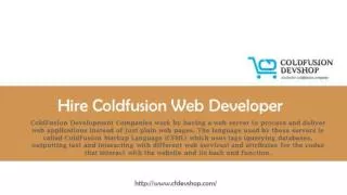  Hire Coldfusion Web Developer