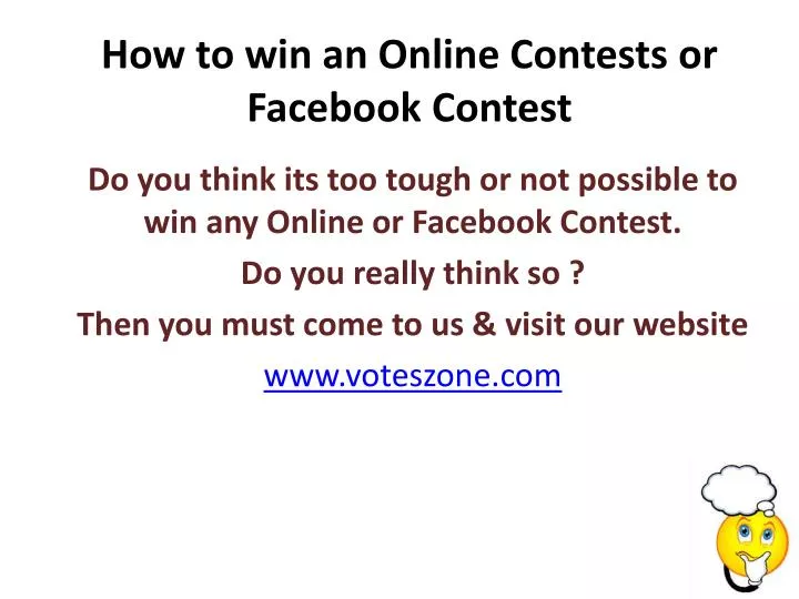 how to win an online contests or facebook contest