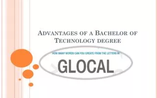 Advantages of a bachelor of technology degree