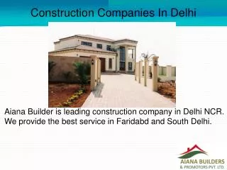 Construction Companies In Delhi
