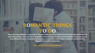 ROMANTIC THINGS TO DO