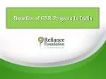 Benefits of CSR projects in India - slide 1