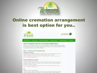 online cremation arrangement